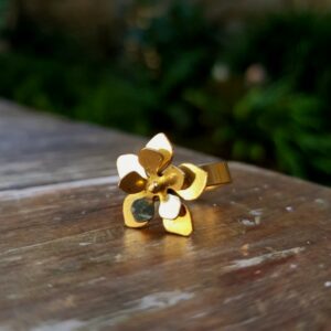 Bague réglable petite "Fleur-Avel"